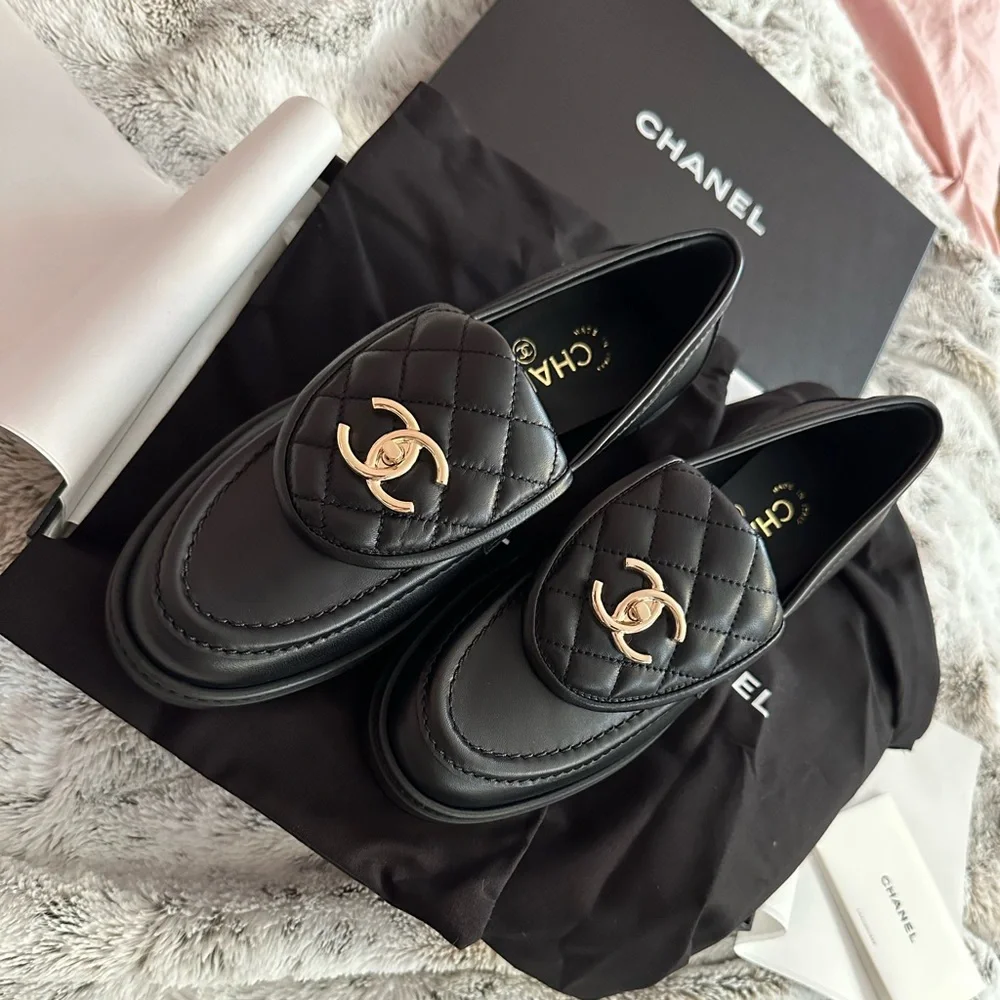 CHANEL | Shoes | Chanel Quilted Tab Lambskin Loafer Womens  display picture 2